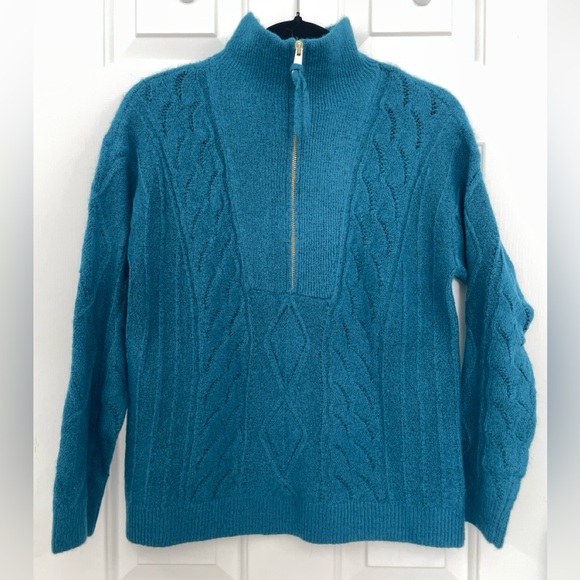 NWT Talbots Cable Knit Zip Collar Sweater
- Size S - Picture 6 of 9